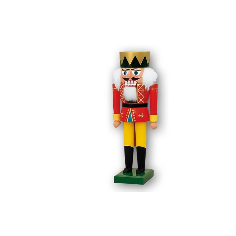 KWO Olbernhau King Nutcracker, 19 cm, Wood, Multi-Colour