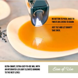 Trudeau Plus Pepper Chrome Graviti Mill, 8", Silver (07117021)