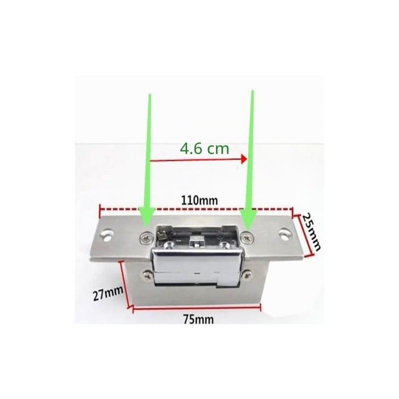 Electric Strike Lock, Cerradura de Puerta Ajustable Strike elctrico de