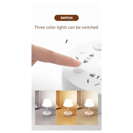 White Lamp for Girls Bedrooms - Modern Small Table Lamp for Bedroom, Bedside Nightstand, Nursery, Cute Kids Lamp with USB Charging Port