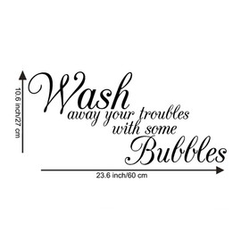 Wash Away Your Troubles with Some Bubbles Wall Sticker Removable Peel Wall Decal Home Decor Art Murals