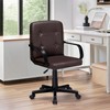 VECELO Desk Chair, Home Office Swivel Chairs PU Leather Height