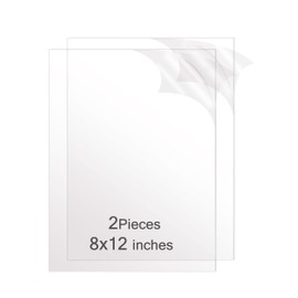 12"X12" 1/8 Inche Thick 2Pack Highly Transparent Smooth Edged Acrylic Plexiglass Sheets for DIY Crafting - 3mm Thick - with Precision Cutouts for Easy Handling(3MM-8X12-2PCS)