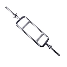 CAP Barbell Standard 1 - inch Threaded Triceps Bar with Collars, 34 - inches - Chrome