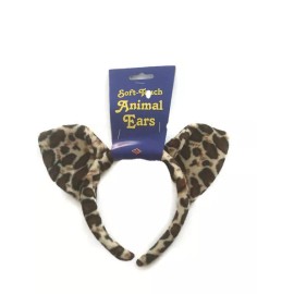 Beistle Plush Animal Print Ears Boppers Headband Leopard Spot Print Party Favors Costume