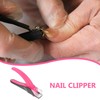 Vaguelly Portable U Shaped Nail Clipper Fingernail and Toenail Trimmer