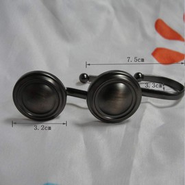LUXURY WAY Oil- Rubbed Bronze Shower Curtain Hooks - Round，Like Black Antique Shower Curtain Hooks Rust Proof Rings for Bathroom, Living Room, Bedroom Curtains (Bronze)