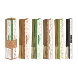 Upeace-Organic-Non-Toxic-Incense-Sticks-Variety Pack (131 Agarbatti Sticks) | 75 Minutes Long Lasting Burn with Natural Cinnamon, Eucalyptus, Vetiver, Vietnamese Mixture Herbs