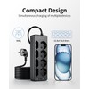 8-Way Power Strip with Surge Protection and 2 m Cable
