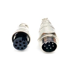 GX20 Aviation Connector 8 Pin, GX20 Docking Style Circular Adapter Male Female Plug Socket GX20 Metal Female Male Panel Mount Connector for Power Connection
