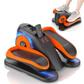 AHCNEER Under Desk Elliptical,Portable Ultra-Quiet Elliptical Exercise Machine for Home,100% Pre-Assembled Electric Elliptical Leg Exerciser with 12 Adjustable Resistance,Home Workout Equipment