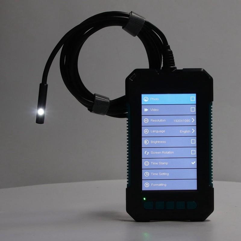 8mm Lens Digital Endoscope 4.3in IPS Screen Industrial Inspection Camera