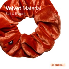 Velvel Scrunchie, Orange 2pcs