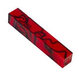 Penn State Industries WXKNA08 Kirinte Pattern Acrylic Penturning Blank, 3/4" x 3/4" x 5" (Red Devil)