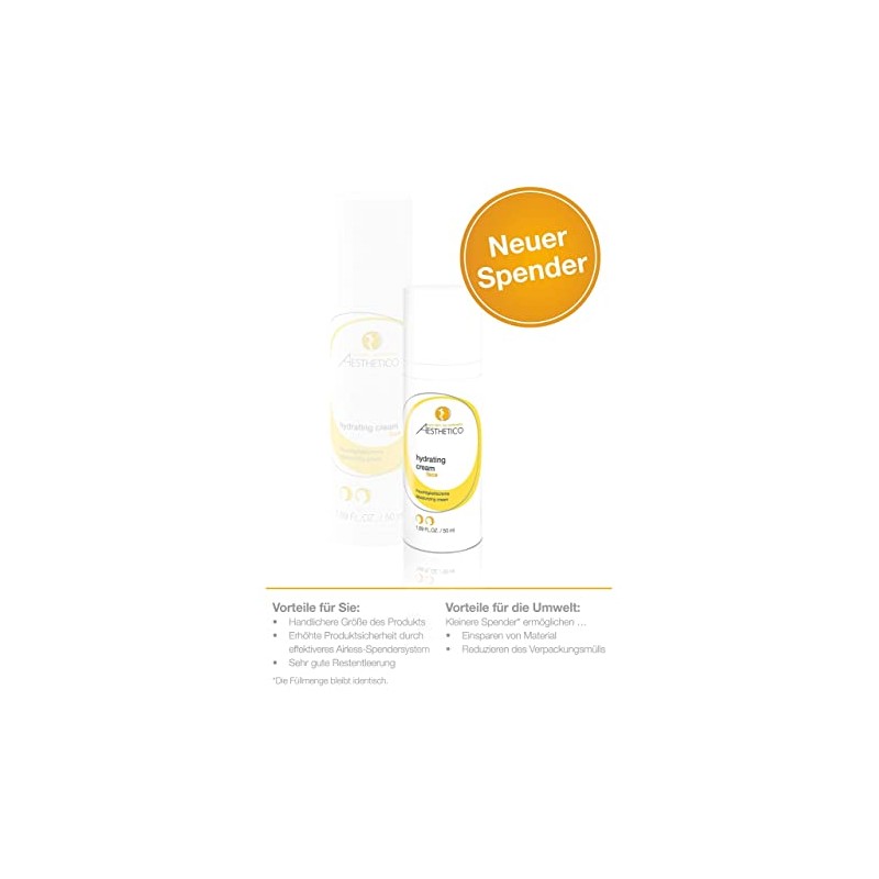 AESTHETICO hydrating cream - Hautdurchfeuchter, Pflegecreme f黵 trockene und emfindliche