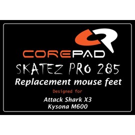 Corepad Skatez PRO 285 Replacement Mouse Feet Compatible with Attack Shark X3 / Kysona M600
