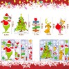 YY-JUNYING 153 PCS Christmas Window Stickers ，9 Sheets christmas window