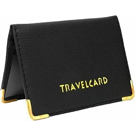 HITHIKA - New Leather Oyster Travel Card Bus Pass Holder Wallet Rail Card Cover CASE (Black)