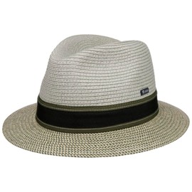 Lipodo Green Traveller Straw Hat - Plain Hat - Elegant Summer Hat with Trim Band - Made in Italy - Men - Spring/Summer, light green