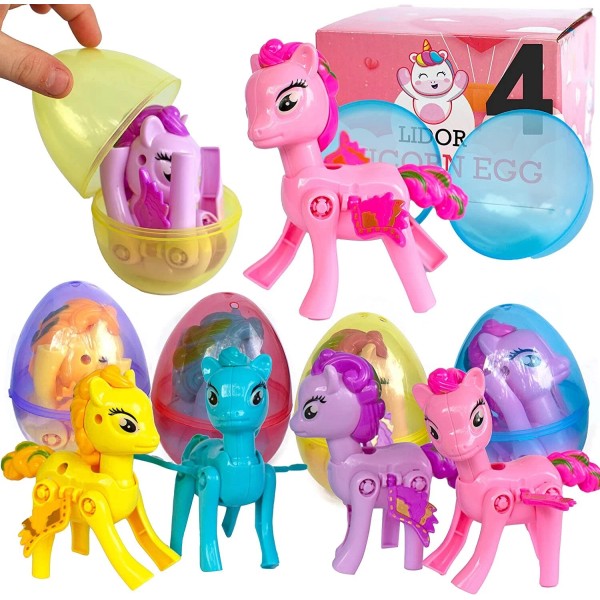 Easter Egg 4 Pack Unicorn Deformation Basket Stuffers Unicorn Egg