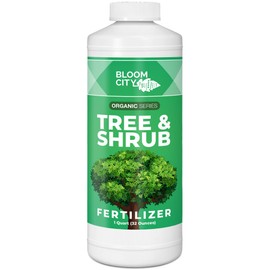 Bloom City's Tree & Shrub Fertilizer - Tree & Evergreen - Shrub Fertilizer for Healthier Growth, Quart (32oz)
