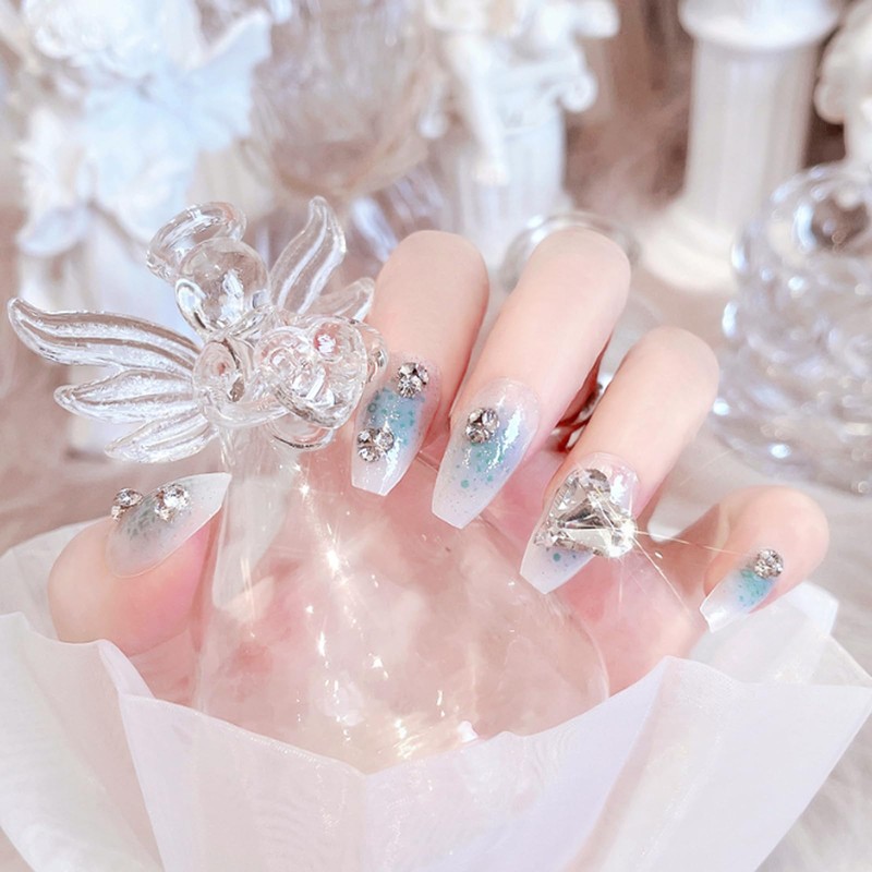 HAPVITAL 24 Pieces Popular Nail Tips, False Nail Tips, 3D