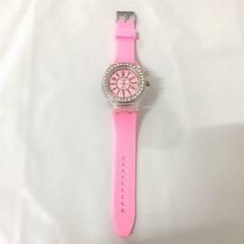 CdyBox Silicone Bling Women Men Watch LED Luminous Colorful Lights Sport Watches Wristwatch (Pink)
