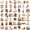 50PCS Magic Cat Coffee Retro Stickers for Journals, Scrapbooks, Water