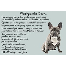 French Bulldog Memorial dog bereavement pet loss Flexible Fridge Magnet - Waiting at the Door