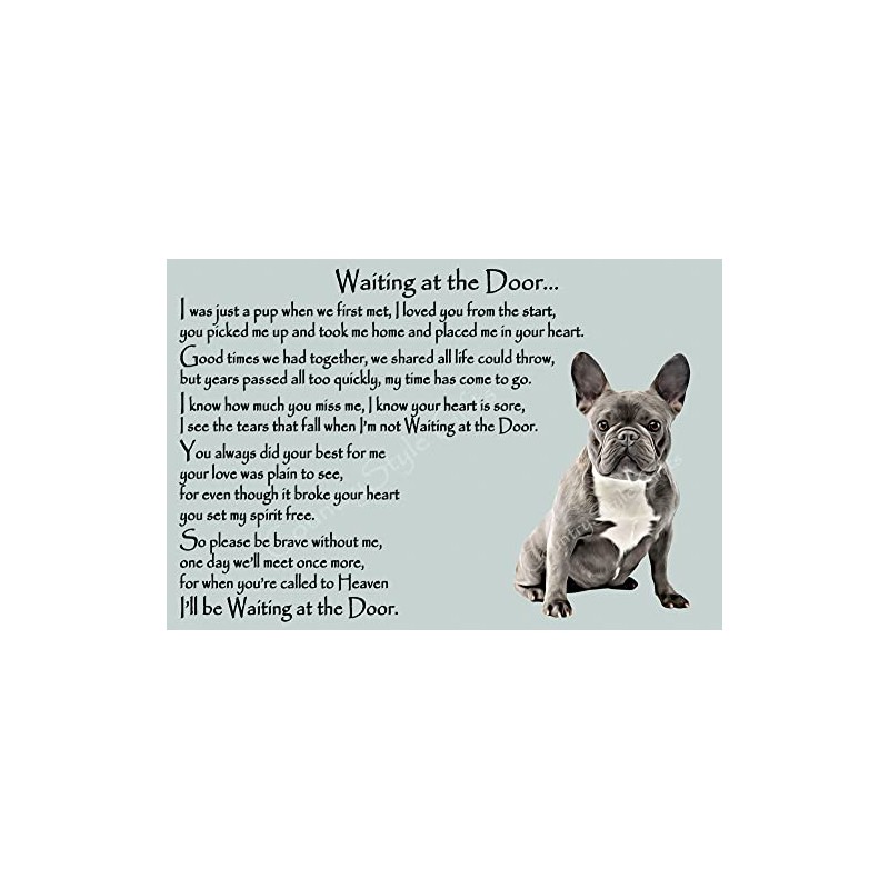 French Bulldog Memorial dog bereavement pet loss Flexible Fridge Magnet