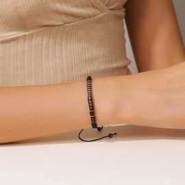 jokcde Morse Code Bracelets for Women - Inspirational Gifts Beaded Bracelets for Women Encouragement Birthday Gifts (I love you)