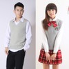 EIMEI School Uniform Vest, Sleeveless, Plain, Loose Fit, Knit, All