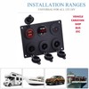 Riloer 12 V Car Control Switch Panel Voltmeter Dual USB