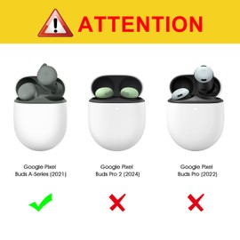 Casebot Case Cover For Pixel Buds A-Series 2021 And Pixel Buds 2 (2020), Rugged Shield Protective Skin (Green-Glow In The Dark)