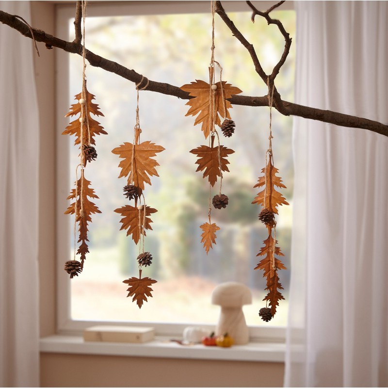 Metal Hanger "Autumn Leaves" Set of 4