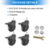 MALLLALA 3"Swivel Caster Wheels with Imperial 5/16"-18 Threaded Stem,Set of