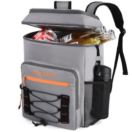 Backpack Cooler,36 Can Cooler Backpack & Portable Lightweight Backpack Coolers Insulated Leak Proof for Men and Women (Gray)