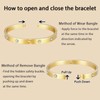 Kenizum 2PCS Designer Love Bracelet For Women, 18K Gold Plated