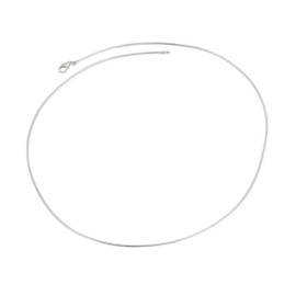 NKlaus 925 Sterling Silver Omega Hoop Tonda Chain Thickness 1.20 mm Wide, Sterling Silver