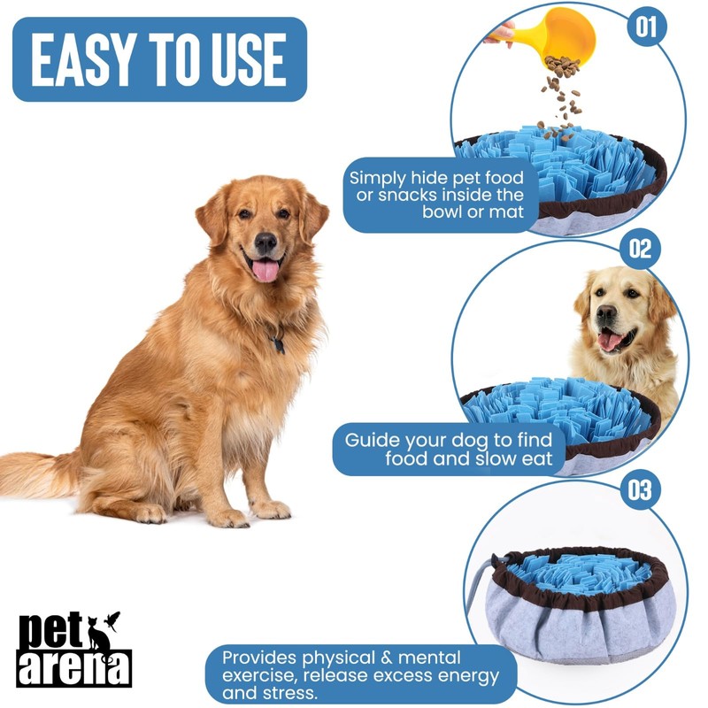 PET ARENA Snuffle Mat for Dogs - Adjustable Interactive Puzzle