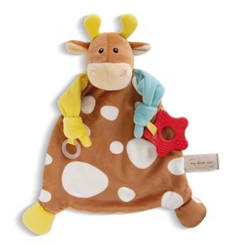 NICI Cow Comforter 25 x 25 cm - Cute Cuddle Blanket from 0 + Months, Cuddly Blanket for Girls, Boys & Babies, 48892, Great Gift Idea, Beige, Plain