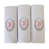 2COZEE Womens/Ladies Embroidered Initials Taschent 3-Pack? CHER with White EM