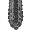 KEPSWET 100% Cotton Handmade Crochet Lace Oval Table Runner Black
