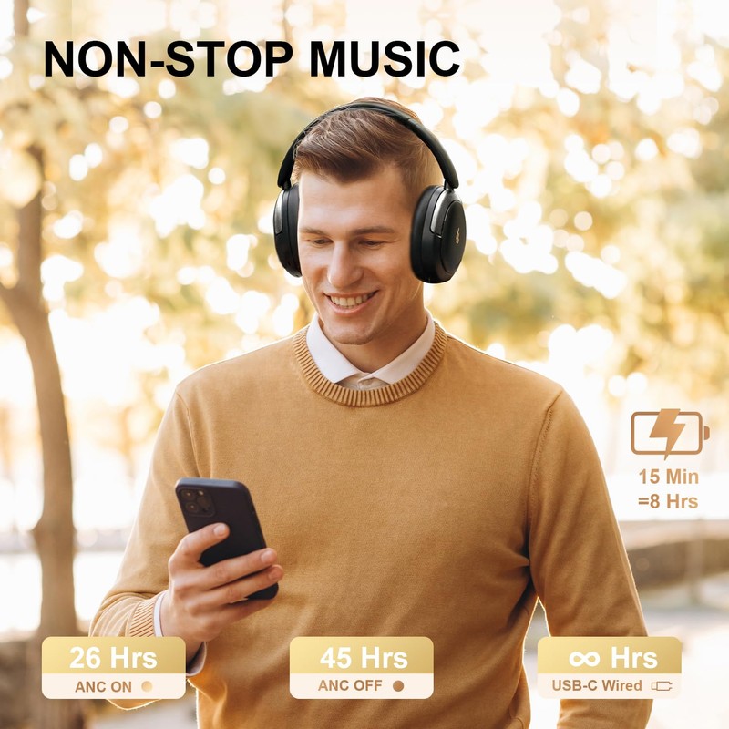 Edifier Atom Max 44dB Active Noise Cancelling Headphones Bluetooth 5.4