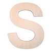 12 Inch Wooden Letter S, 1/4 Inch Thick Large Unfinished