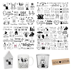 FloraVigo Rub On Sticker Approx. A5 19 x 14 cm (4 Pieces) (Easter)