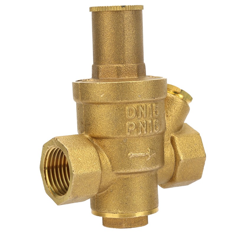 1pc Brass Adjustable Water Pressure Reducing Regulator Valve Thread DN15