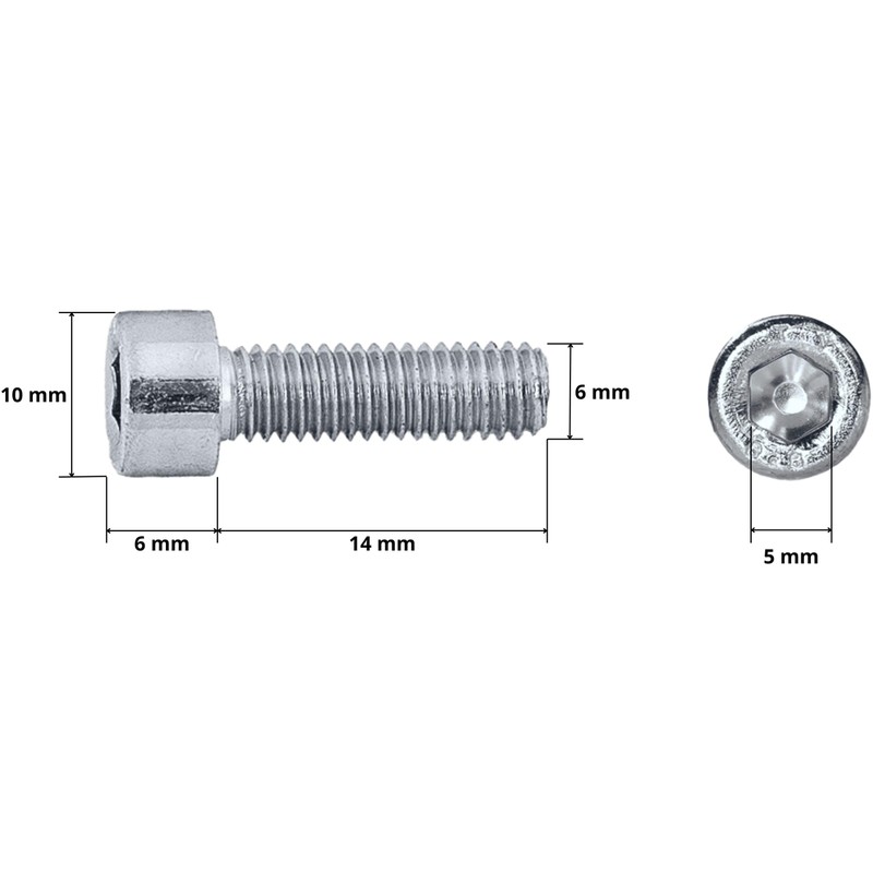 HEXATON Hex Socket Head Cap Screws - M6 x 14mm