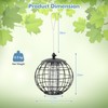 SOARS Hanging Bird Feeder with Protective Cage Metal, Bird Feeder