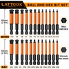 Ball End Hex Head Allen Wrench Drill Bit Set, LATTOOK